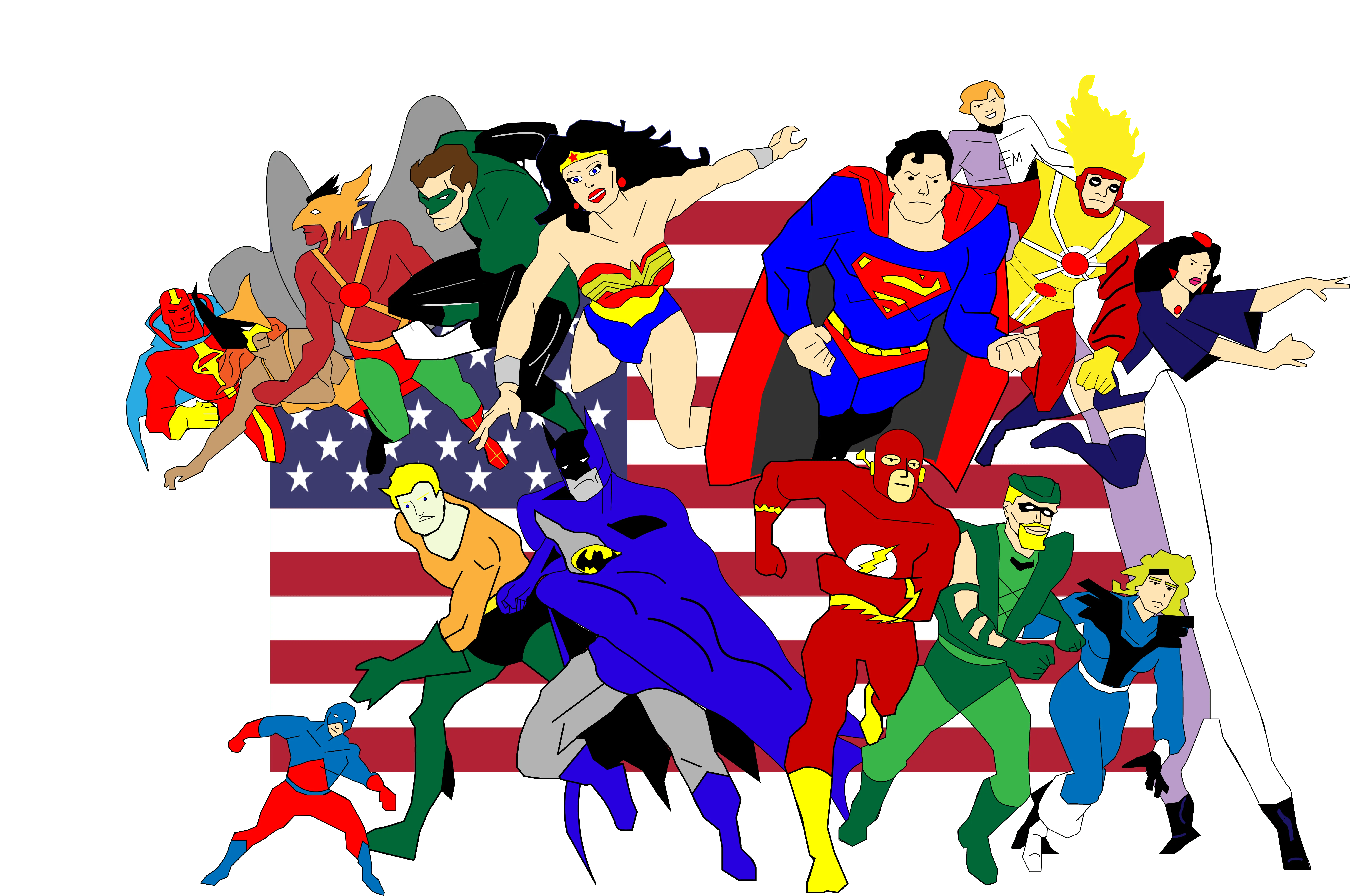 Justice League fanart - made with Illustrator